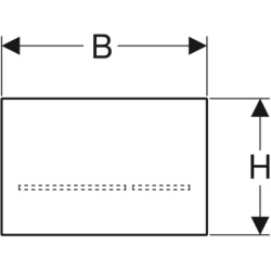 Elektroniczny zestaw uruchamiający WC, Sigma80, 12cm, szkło lustrzane, prostokątny GEBERIT 116.090.SM.6