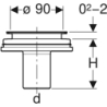 Zestaw odpływowy do brodzików, d90, bez syfonu GEBERIT 150.592.00.1
