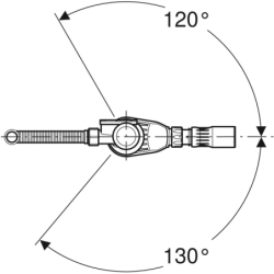 Zestaw odpływowo-przelewowy PushControl do wanien, długi, chrom błyszczący GEBERIT 150.751.21.6