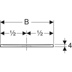 Brodzik prostokątny Sestra 140x70 cm, szary GEBERIT 550.215.00.2