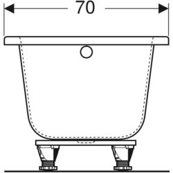 PERFECT wanna prostokątna 140x70 cm GEBERIT 554.070.01.1