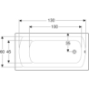 PERFECT wanna prostokątna 140x70 cm GEBERIT 554.070.01.1