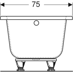 PERFECT wanna prostokątna 150x75 cm  GEBERIT 554.071.01.1