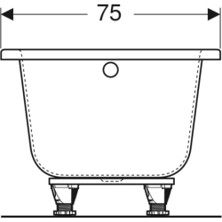 PERFECT wanna prostokątna 160x75 cm GEBERIT 554.072.01.1