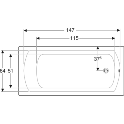 PERFECT wanna prostokątna 160x75 cm GEBERIT 554.072.01.1