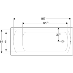 PERFECT wanna prostokątna 170x75 cm GEBERIT 554.073.01.1