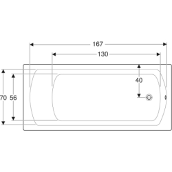 PERFECT wanna prostokątna 180x80 cm GEBERIT 554.074.01.1
