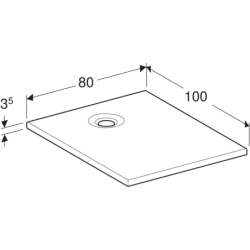 Brodzik prostokątny Nemea 100x80 cm, biały GEBERIT 550.573.00.1