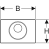 Elektroniczny zestaw uruchamiający WC, IR, Sigma10, 8cm(2016), stal nierdzewna, czarny mat, easy-to-clean GEBERIT 115.856.16.6