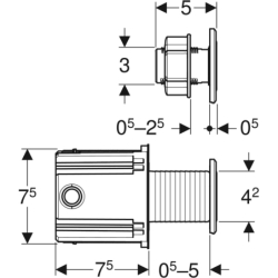 Elektroniczny zestaw uruchamiający WC, IR, Sigma 12cm, Typ 10, czarny mat, easy-to-clean GEBERIT 115.936.14.6