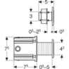 Elektroniczny zestaw uruchamiający WC, IR, Omega 12cm, Typ 10, czarny mat, easy-to-clean GEBERIT 115.956.14.6