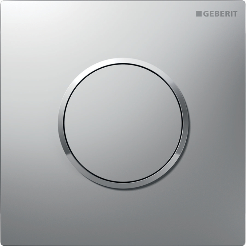 Pneumatyczny zawór spłukujący do pisuaru, ręczny, Typ 10, chrom mat, easy-to-clean, okrągły GEBERIT 116.015.JQ.1