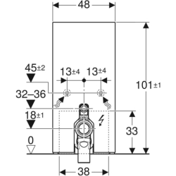 Moduł sanitarny Monolith Plus do WC stojącego, H101, lava, boki czarne GEBERIT 131.202.JK.7