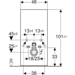 Moduł sanitarny Monolith Plus do WC wiszącego, H101, biały GEBERIT 131.221.SI.7
