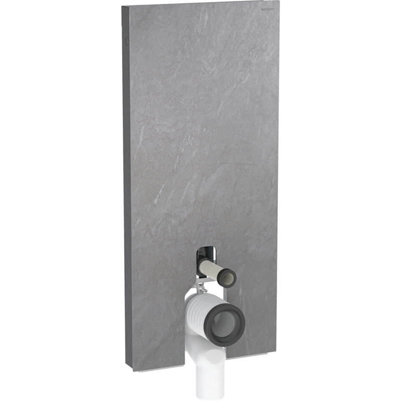 Moduł sanitarny Monolith Plus do WC stojącego, H114, imitacja betonu, boki czarne GEBERIT 131.233.00.7