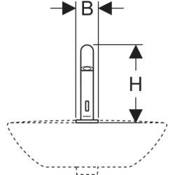 Bateria umyw. Piave, stojąca, zasilanie AC, do podtynk. skrzyni funkcji, z mieszaczem, stal nierdzewna GEBERIT 116.182.SN.1