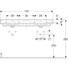 Smyle Square Umywalka podwójna, B120cm, H16.5cm, T48cm, z dwoma przelewami, z dwoma otworami  na baterie GEBERIT 500.223.01.1