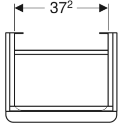Smyle Square Szafka pod umywalkę, B44.2cm, H61.7cm, T35.6cm, 1 drzwi, z zawiasem po prawej, lava GEBERIT 500.350.JK.1