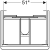 Smyle Square Szafka pod umywalkę, B58.4cm, H61.7cm, T47cm, z dwoma szufladami, biały GEBERIT 500.352.00.1