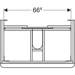 Smyle Square Szafka pod umywalkę, B73.4cm, H61.7cm, T47cm, z dwoma szufladami, biały GEBERIT 500.353.00.1