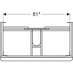 Smyle Square Szafka pod umywalkę, B88.4cm, H61.7cm, T47cm, z dwoma szufladami, lava GEBERIT 500.354.JK.1
