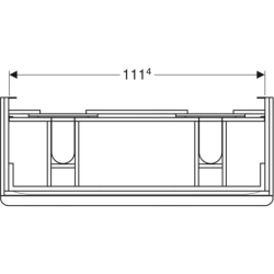 Smyle Square Szafka pod podwójną umywalkę, B118.4cm, H61.7cm, T47cm, z dwoma szufladami, biały GEBERIT 500.356.00.1