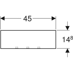 Smyle Square Półka ścienna, B45cm, H14.8cm, T15cm, otwarta, biały GEBERIT 500.362.00.1