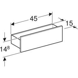 Smyle Square Półka ścienna, B45cm, H14.8cm, T15cm, otwarta, biały GEBERIT 500.362.00.1