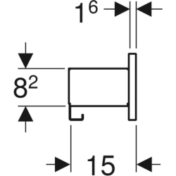 Smyle Square Półka ścienna, B45cm, H14.8cm, T15cm, otwarta, lava GEBERIT 500.362.JK.1