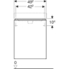 Smyle Square Szafka pod umyw. kompakt., B49.2cm, H61.7cm, T40.6cm, 1 drzwi, z zawiasem po lewej, sand grey GEBERIT 500.364.JL.1