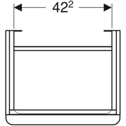 Smyle Square Szafka pod umyw. kompakt., B49.2cm, H61.7cm, T40.6cm, 1 drzwi, z zawiasem po lewej, sand grey GEBERIT 500.364.JL.1