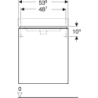 Smyle Square Szafka pod umywalkę, B53.6cm, H61.7cm, T43.3cm, 1 drzwi, z prawej stronie, sand grey GEBERIT 500.365.JL.1