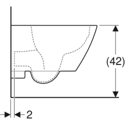Smyle Square Wisząca miska WC, lejowa, B35cm, H33cm, T49cm, krótka, Rimfree, KeraTect GEBERIT 500.379.01.8