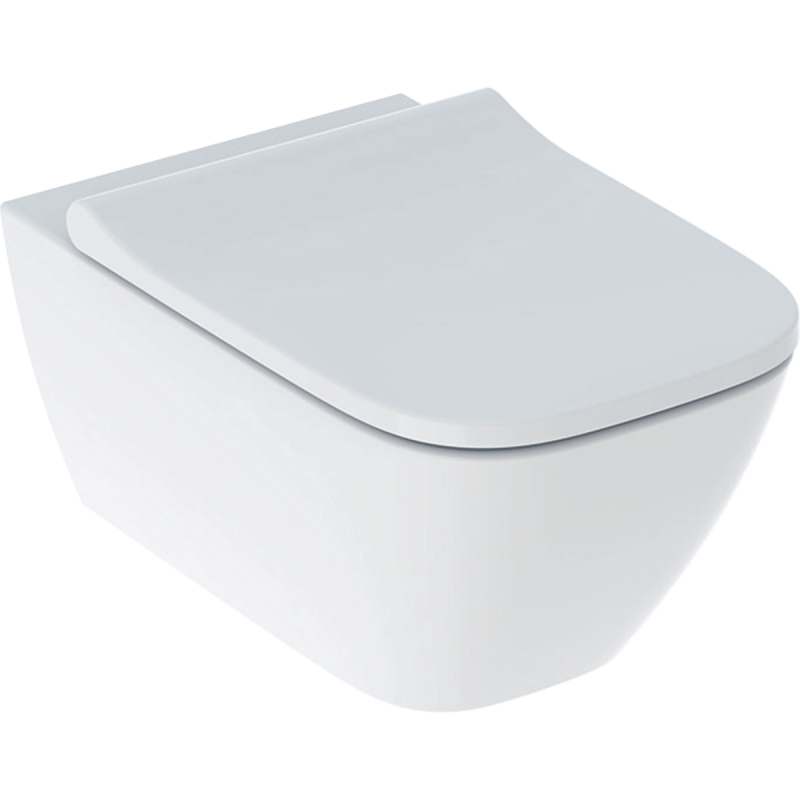 Smyle Square Set wisz. WC, 35,5x54x37,5cm, ukryte mocowania, Rimfree, deską, wypinane zawiasy Duroplast GEBERIT 500.683.00.2