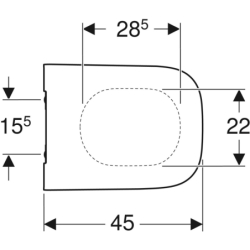 Smyle Square Deska, mocowanie z góry, wolne opadanie, zachodząca pokrywa deski sedesowej, slim design GEBERIT 500.237.01.1
