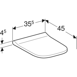 Smyle Square Deska, mocowanie z góry, wolne opadanie, zachodząca pokrywa deski sedesowej, slim design GEBERIT 500.237.01.1