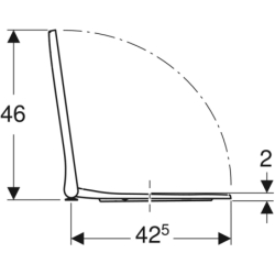 Smyle Square Deska sedesowa, mocowanie z góry, zachodząca pokrywa deski sedesowej, slim design GEBERIT 500.238.01.1