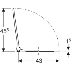 Smyle Square Deska sedesowa, mocowanie z góry, wolne opadanie, z widocznym siedziskiem, slim design GEBERIT 500.240.01.1