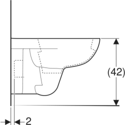 Selnova Wisząca miska WC, lejowa, B35.8cm, H33.2cm, T53cm GEBERIT 500.260.01.7