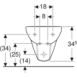 Selnova Bidet wiszący, B35cm, H34.5cm, T53cm, z przelewem, z otworem na baterię GEBERIT 500.264.01.7