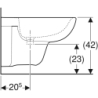Selnova Bidet wiszący, B35cm, H34.5cm, T53cm, z przelewem, z otworem na baterię GEBERIT 500.264.01.7