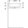 Variform Umywalka stawiana na blat, okrągła, D40cm, H15.8cm, bez przelewu, bez otworu na baterię, KeraTect GEBERIT 500.768.00.2