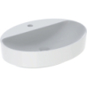 Variform Umywalka nablatowa, owalna, B60cm, H15.8cm, T45cm, bez przelew., z otworem na baterię, KeraTect GEBERIT 500.773.00.2