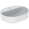 Variform Umywalka nablatowa, eliptyczna, B50cm, H15.8cm, T40cm, bez przelew., z otworem na bat., KeraTect GEBERIT 500.776.00.2