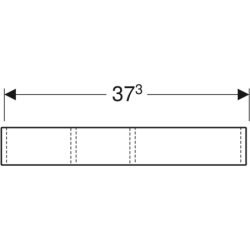 Variform Wkład do szuflady, podział w kształcie H, do szuflady górnej, 18x37,3x5,7cm, ciemnoszary, melam. GEBERIT 501.156.00.1