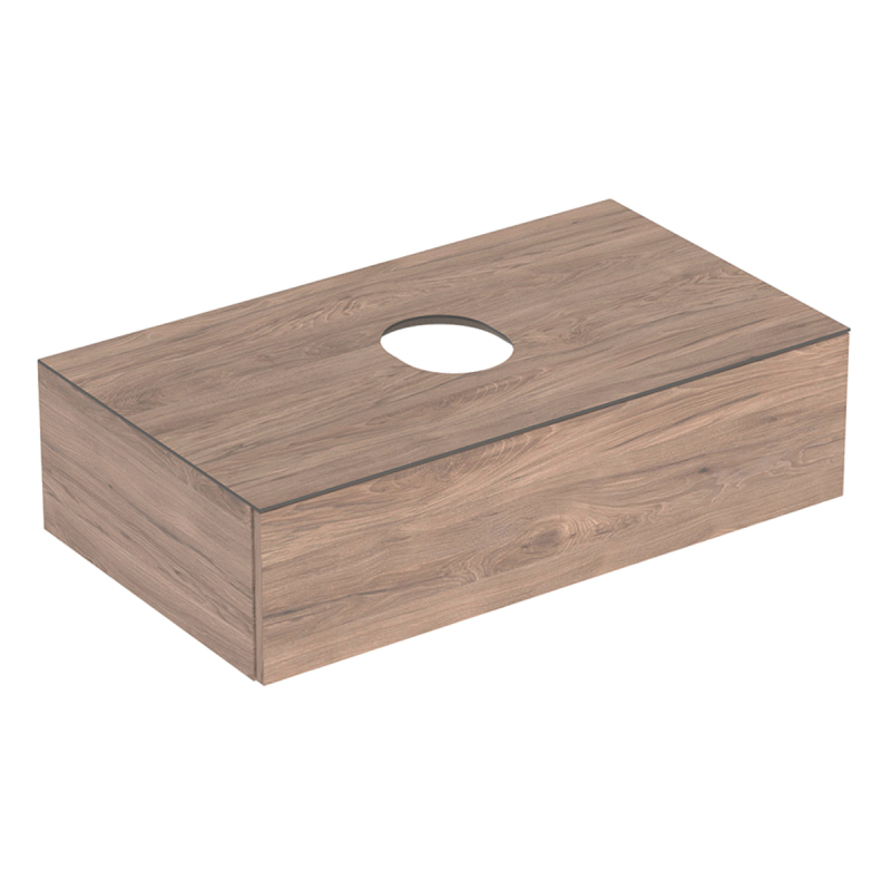 Variform Szafka podumyw. na blat, 90x51x23,5cm, 1 szuflada, syfon, orzech włoski hickory, melam., mat GEBERIT 501.168.00.1