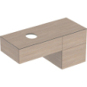 Variform Szafka pod umywalkę nablatową, B120cm, H55cm, T51cm,  3 szuflady, syfon, dąb, melaminowana, mat GEBERIT 501.187.00.1