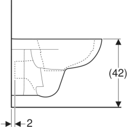 Selnova Wisząca miska WC, lejowa, B35.5cm, H34cm, T53cm, Rimfree GEBERIT 500.265.01.1