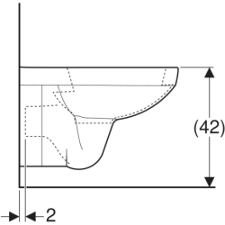 Selnova Square Wisząca miska WC, lejowa, B35cm, H34cm, T53cm GEBERIT 500.270.01.5