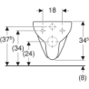 Selnova Compact  Wisząca miska WC, lejowa, B35cm, H34.5cm, T49cm, krótka, kształt geometryczny, Rimfree GEBERIT 500.280.01.1